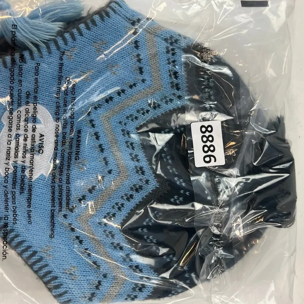 UNC North‎ Carolina Tarheels Winter Aviator Style Hat Cap Blue  Pom OS - Picture 16 of 16